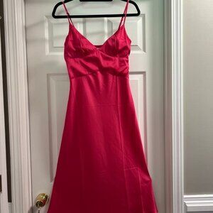 Red party dress